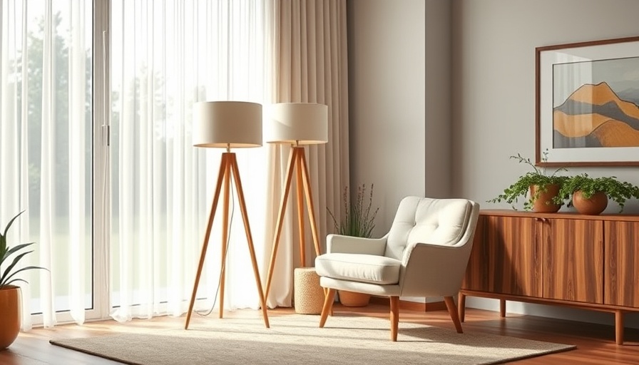 Elegant living room featuring Swyft new lighting collection with cozy armchair.