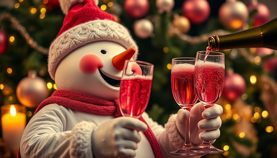 Rockett St George Christmas style with snowman serving drinks.