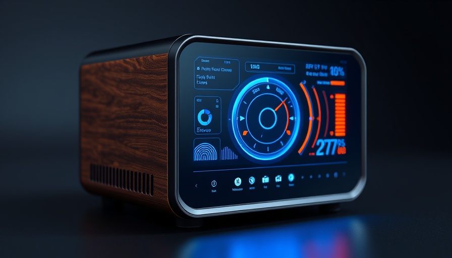 Futuristic TexHoo ZHR Mini PC with holographic interface