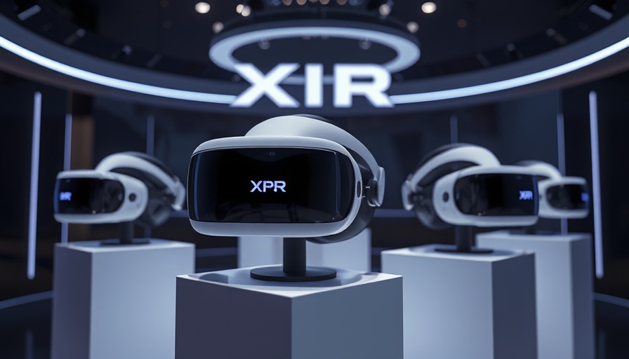 Samsung Android XR headset launch display at event.