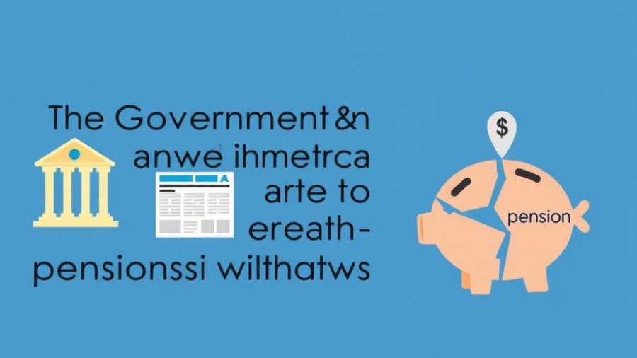 Pensions withdrawals transparency issue graphic with government and media icons.
