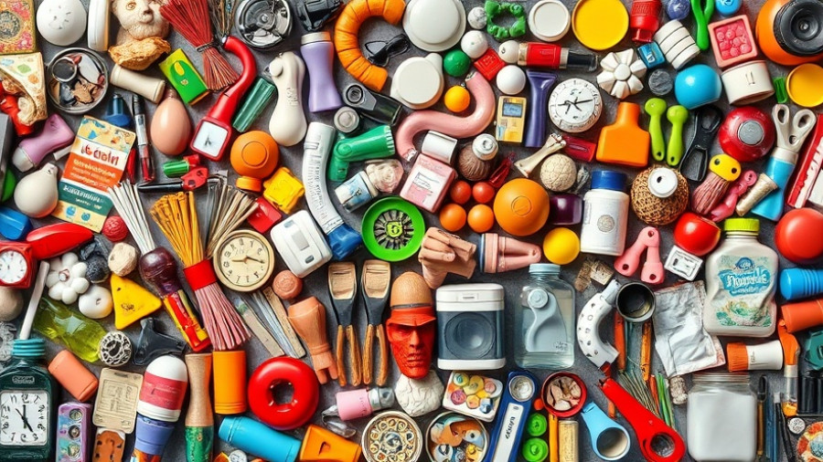 Collage of diverse items representing a knowledge commons.