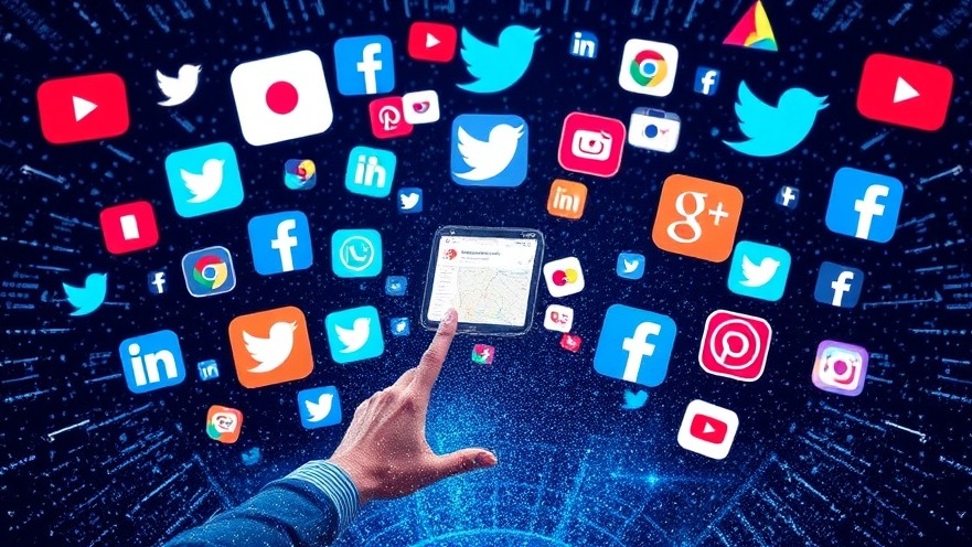 Engaging social media graphic representing trends and connections.