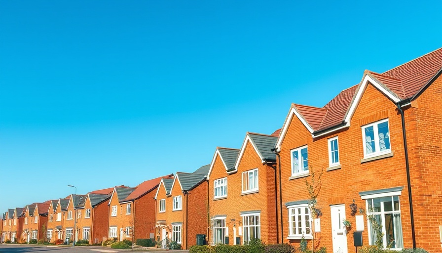 New build properties in a sunny suburban neighborhood.