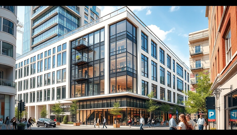 Notting Hill development plans showing modern mixed-use building.