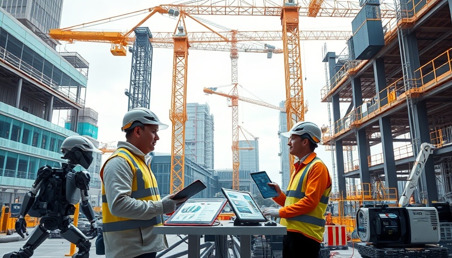 AI technology adoption in UK construction highlighted by high-tech site.