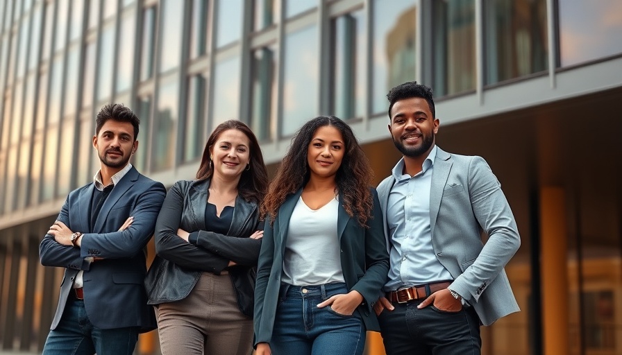 Design & Inspiration professionals standing outside modern building