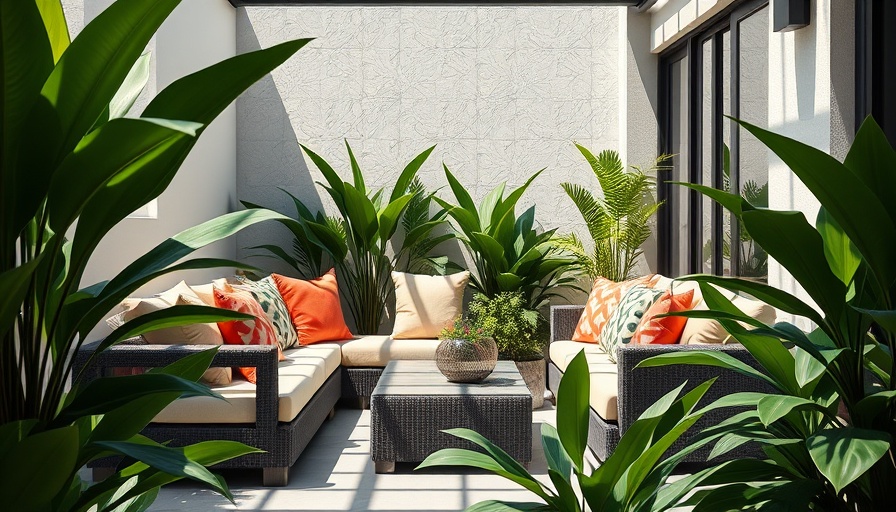 Modern outdoor seating with plush cushions; John Lewis repair service for homeware.