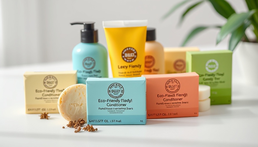 Colorful eco-friendly conditioner and shaving bars in a box.