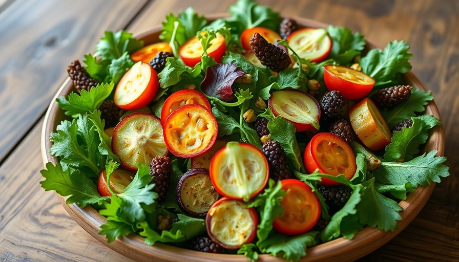 Delicious courgette and mixed greens salad recipe idea on a plate.