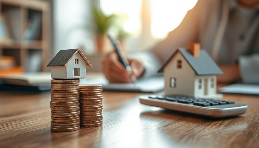 UK property affordability boost concept with model house and coins.