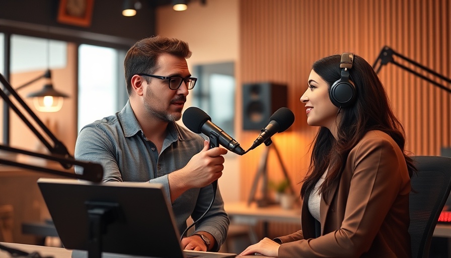 Engaging podcast session in modern studio with audio experts.