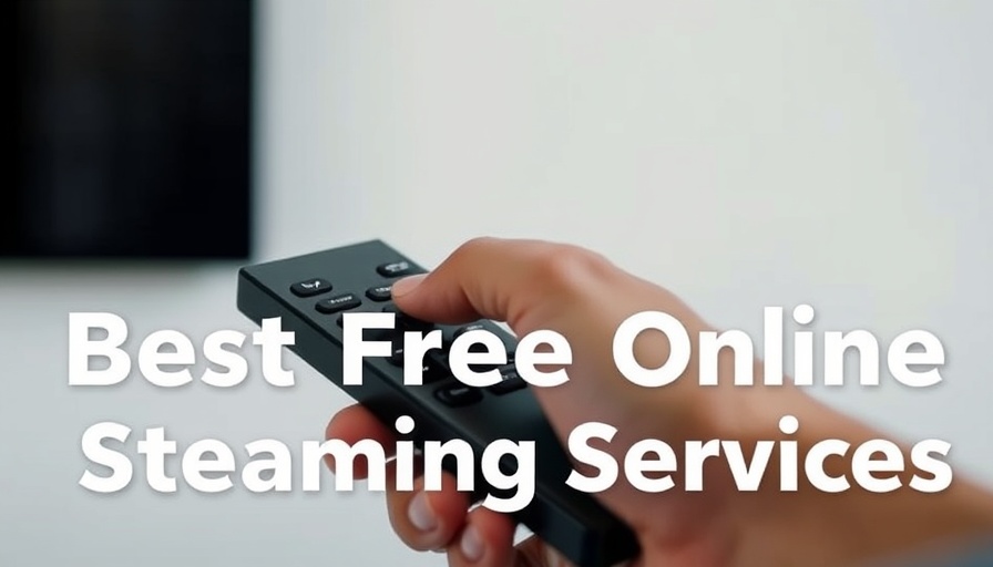 Minimalist TV remote with best free streaming services text.
