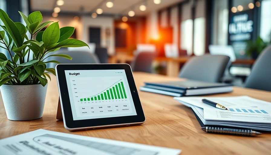 Digital budgeting tools on a stylish desk showing how to make a budget.