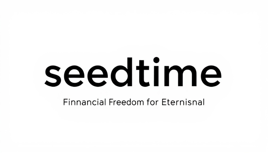 Minimalistic 'seedtime' logo with financial tagline.