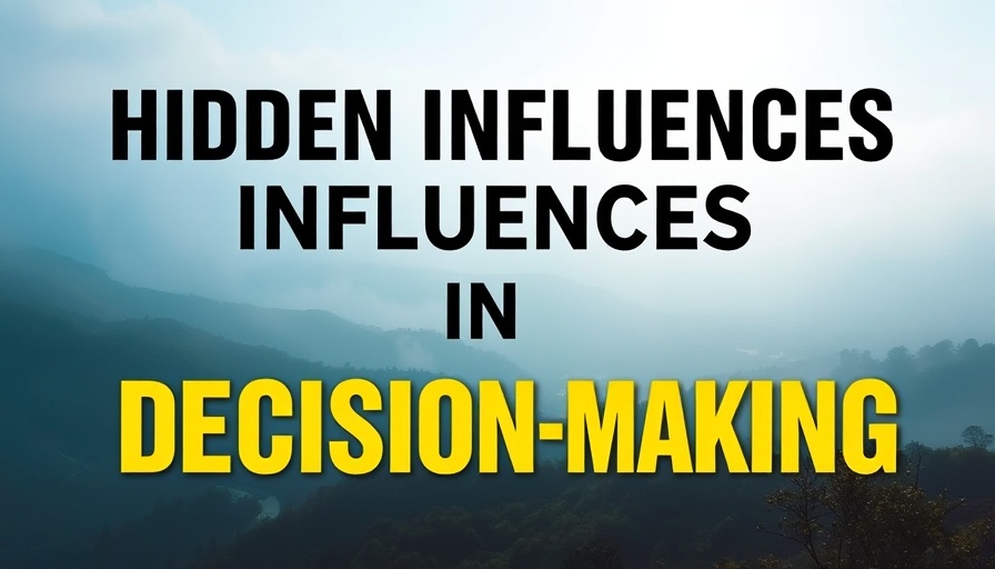 Text about hidden influence of money on a misty mountain background.