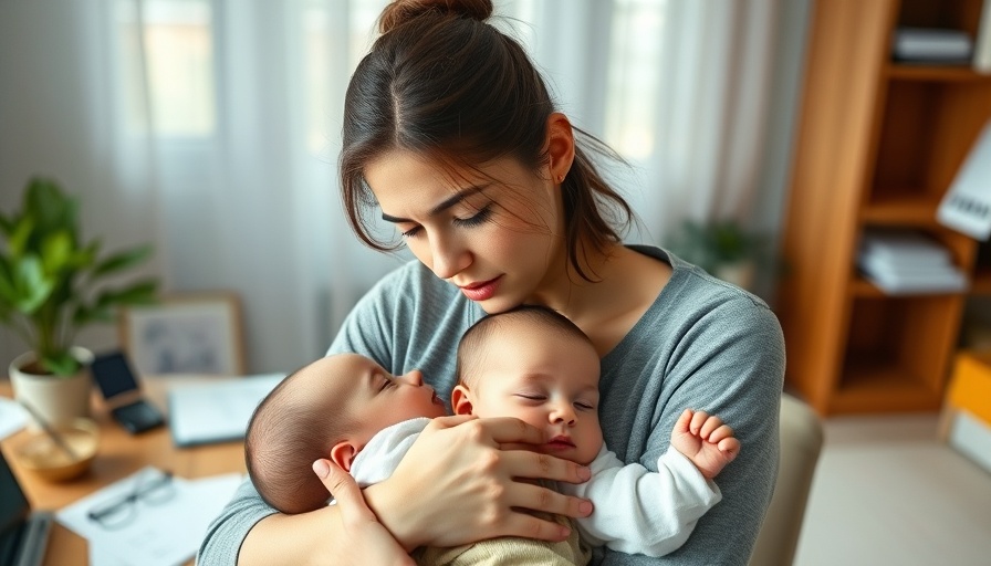 Stressed young mother with baby, reflecting on credit card payment consequences.
