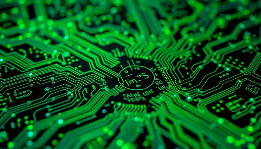 Intricate digital circuit board representing cyber safety for financial institutions.