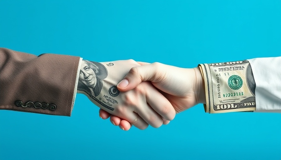 Dollar bills handshake symbolizing Employer.com acquires MainStreet.com