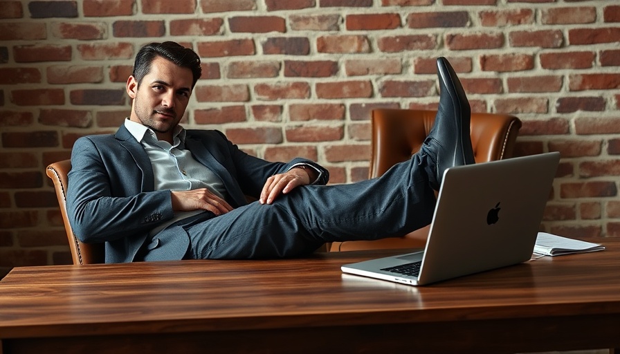 Relaxed professional demonstrating bill payment strategies for procrastinators.