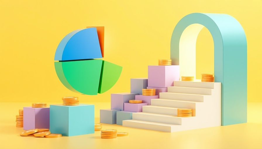 Abstract financial growth image with coins and steps for securities-backed line of credit.