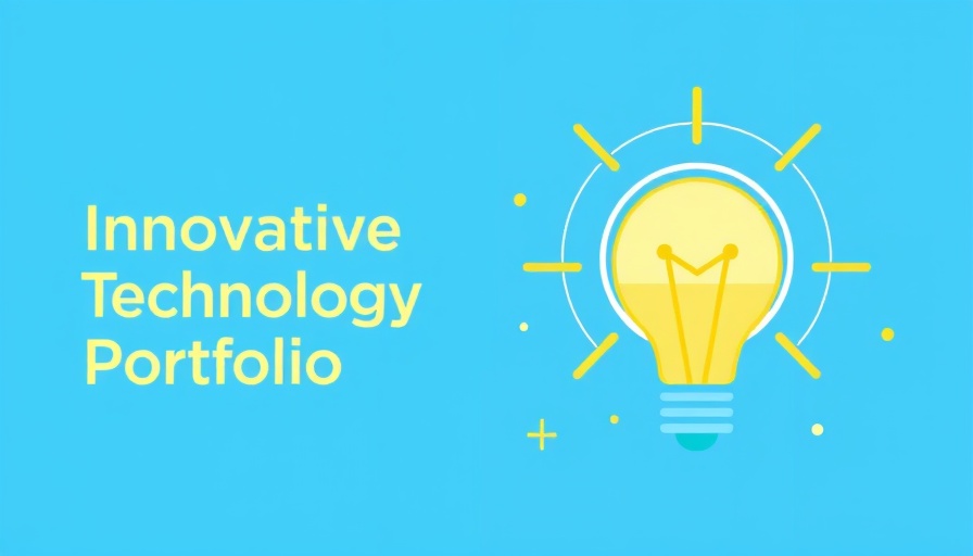 Innovative Technology Portfolio represented by a light bulb and geometric design.