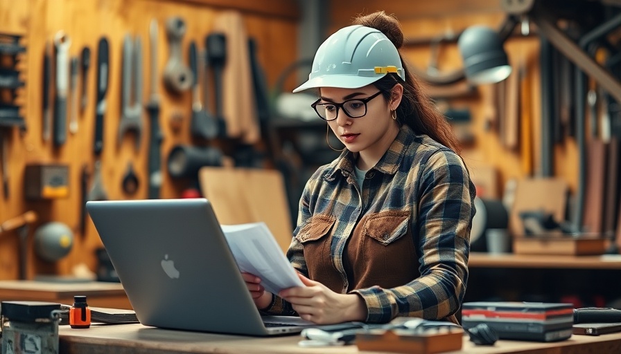 Self-employed woman working on self-employed mortgage solutions in her workshop.