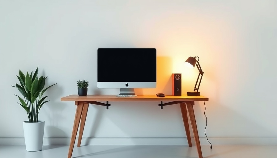 Minimalist workspace for making $2000 a month running Facebook ads.