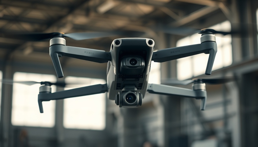 Advanced drone highlighting aerial intelligence capabilities indoors.