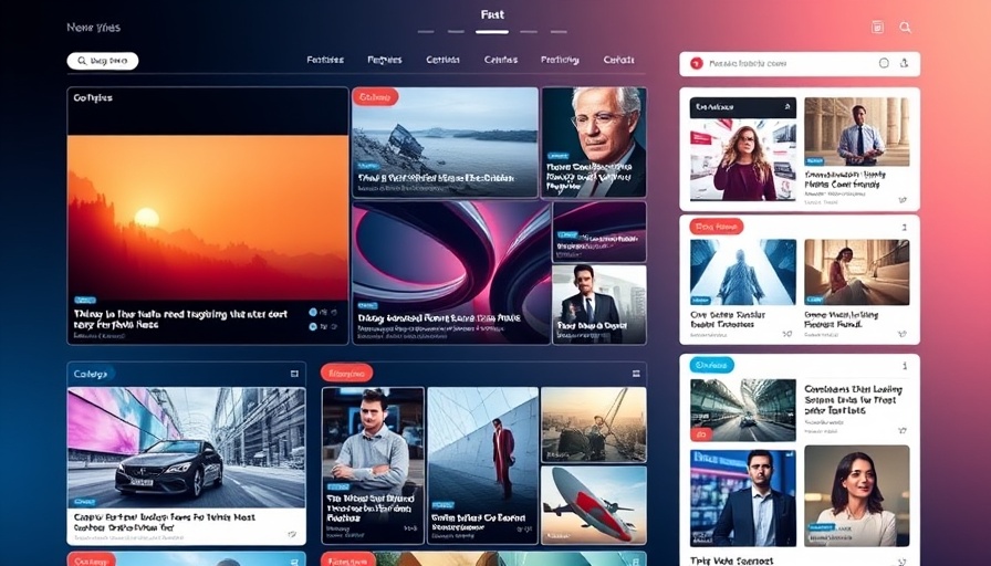 Modern AI-powered news reader interface displaying trending articles.