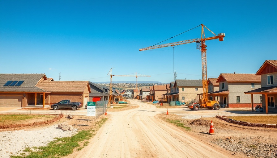 Suburban housing development under construction, showcasing builder confidence.
