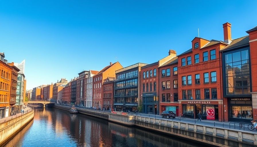 Manchester property sales increase with historic canal-side brick buildings.