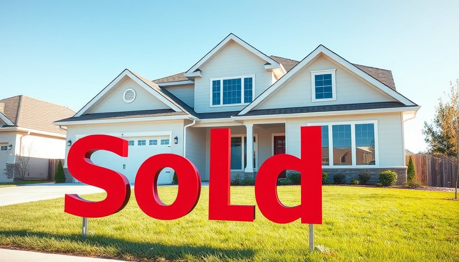 2025 Housing Market Health: Sold house with sign, vibrant.