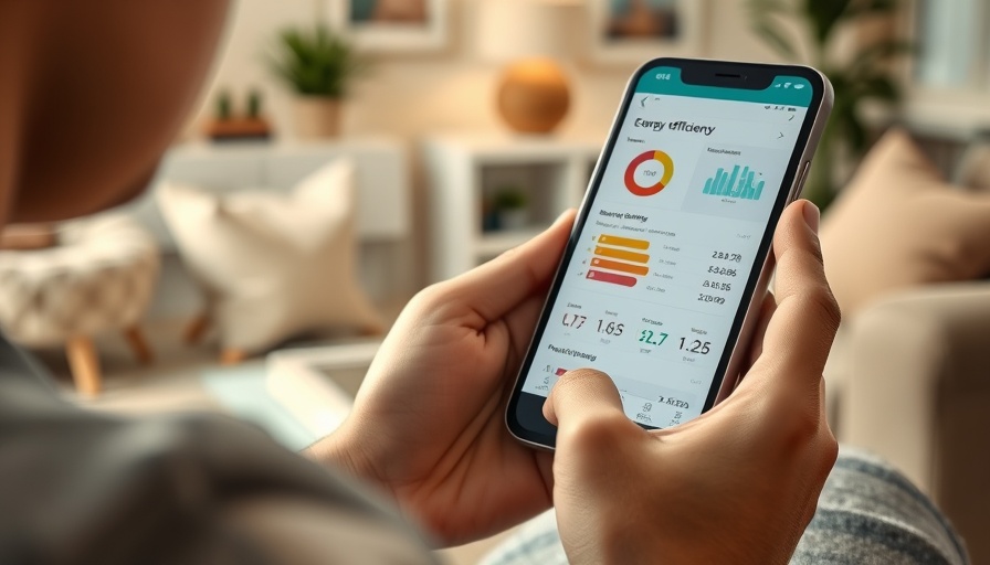 Person checking EPC Ratings and Property Resilience on phone
