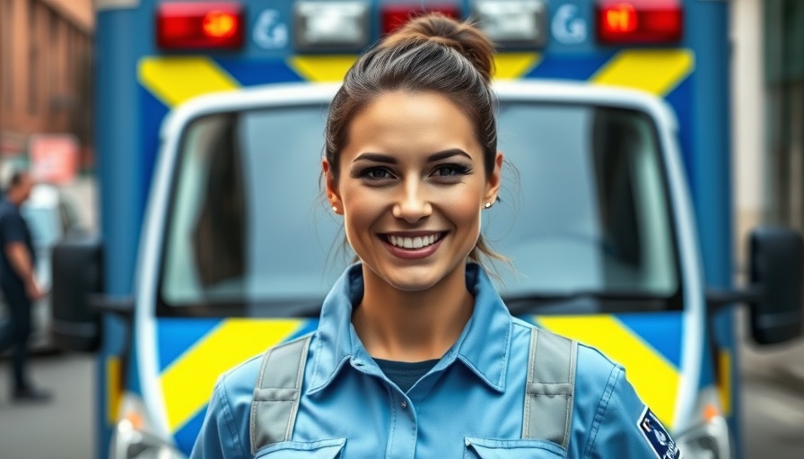 Confident paramedic by ambulance, related to STaR Loan Program for Public Servants.