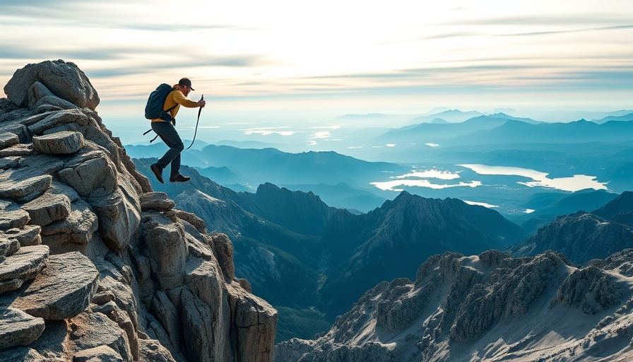 Adventurous leap across cliffs symbolizing Clients’ Investment Goals and Risk Behavior.