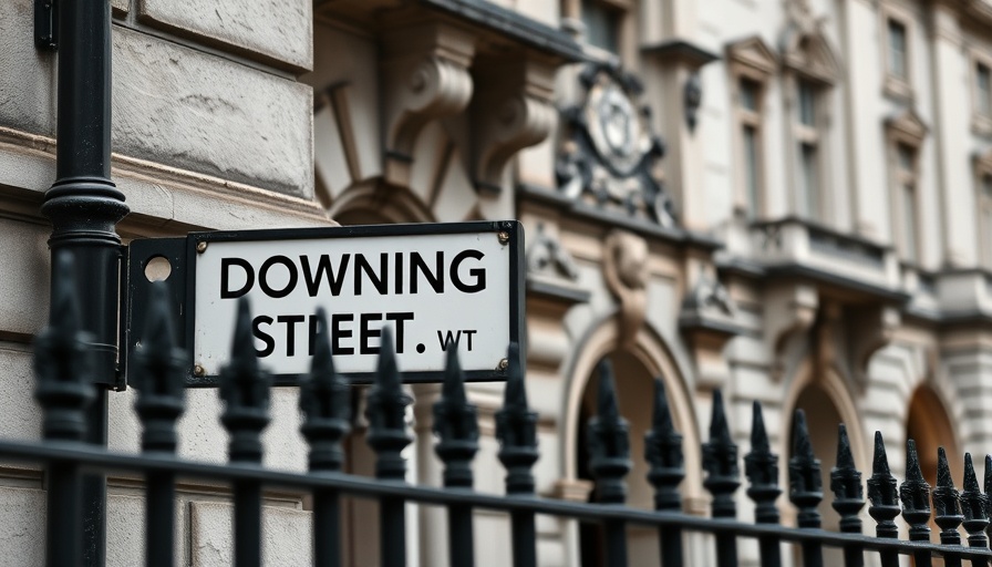 Street signs on London's Downing Street and Whitehall, rental reforms background.