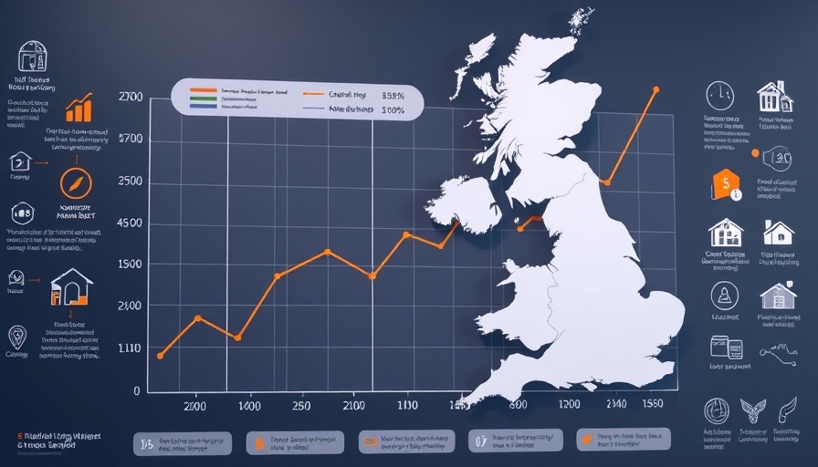 Graph showing UK housing market forecast trends