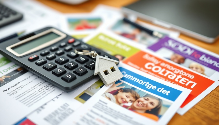 Financial documents and calculator on desk related to base rate cut.