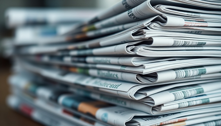 Photo illustrating financial themes in literature with newspapers.