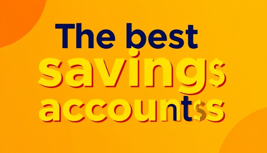 Best savings accounts 2025 promotional graphic in orange.
