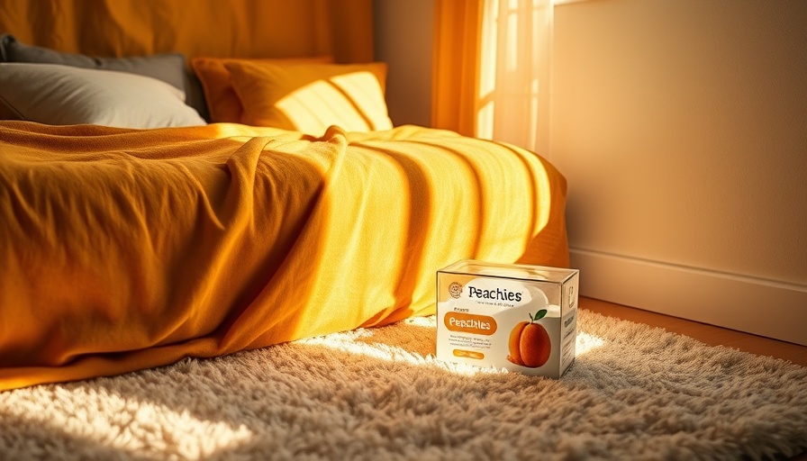 Cozy bedroom scene with unique baby brand products.