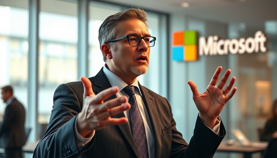 Business executive speaking on Microsoft workforce reductions.