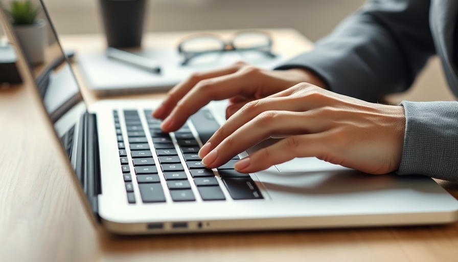 Hands typing on a laptop to protect the value of your business.