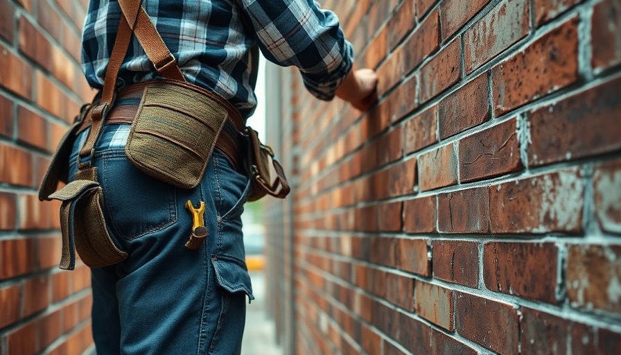 Construction worker on site with tool belt, symbolizing contract bonds.