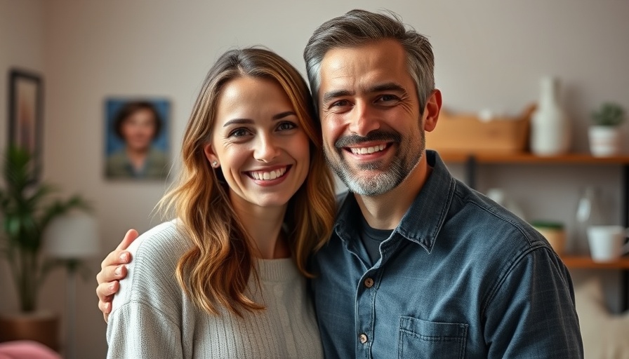 Casual couple portrait indoors for Heather Mook Documentary.