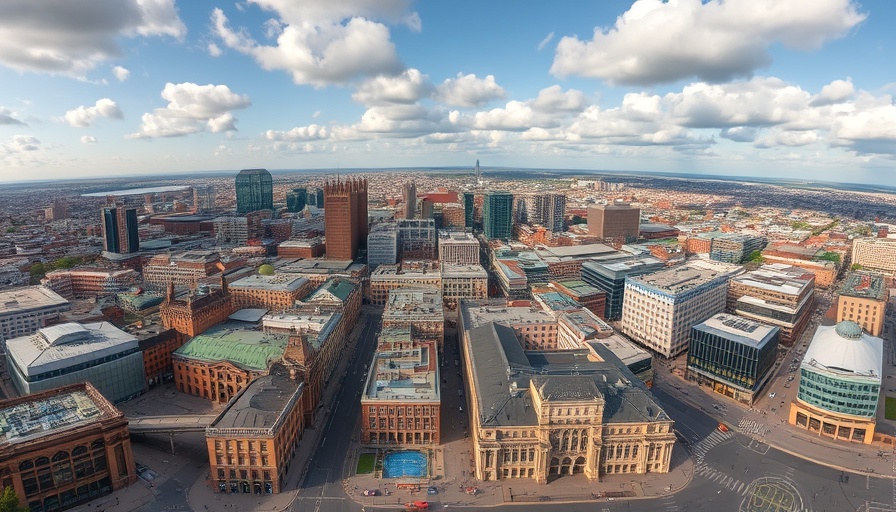 Aerial view of Birmingham cityscape with historic and modern buildings, Birmingham best cities 2025.