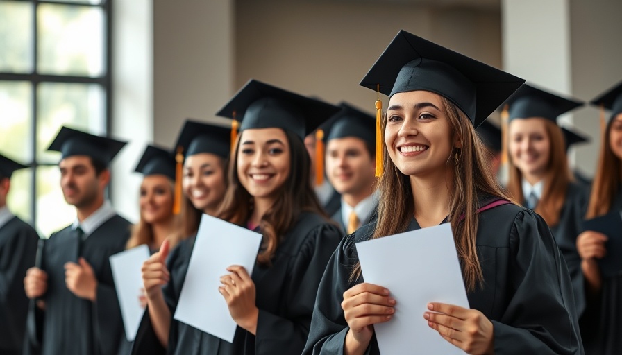 Graduates holding diplomas at a ceremony, expressing funding a master's degree success.