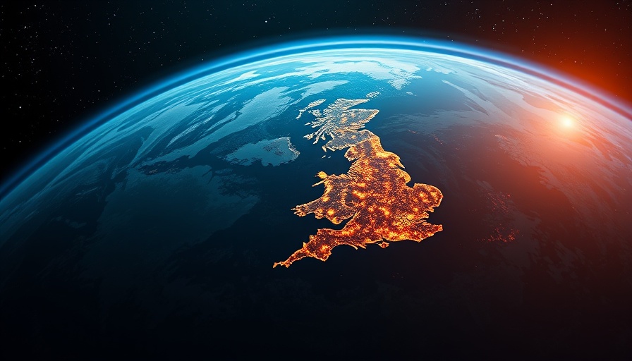 Earth view from space, UK at night, sunrise, US property investors UK housing market