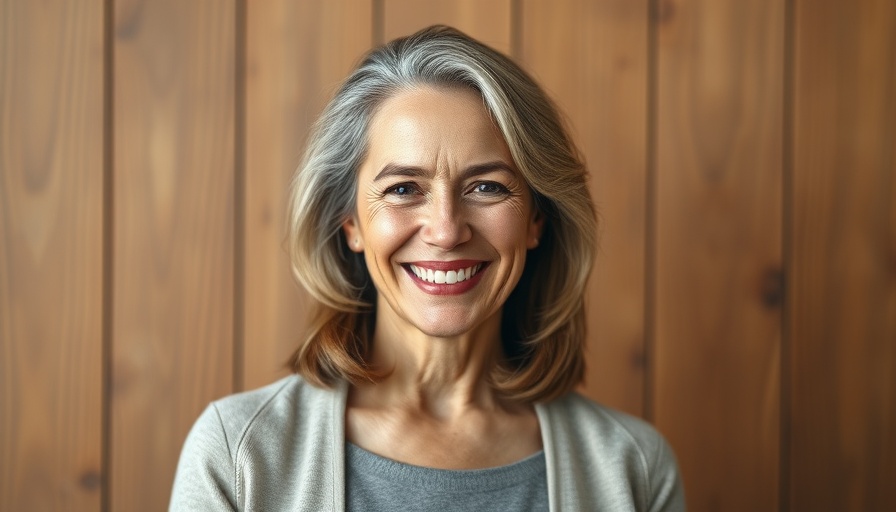 Portrait of a smiling woman in professional setting, Skipton International CEO Hire.